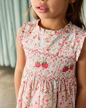 Confiture Dress Strawberry Floral Smocked Dress