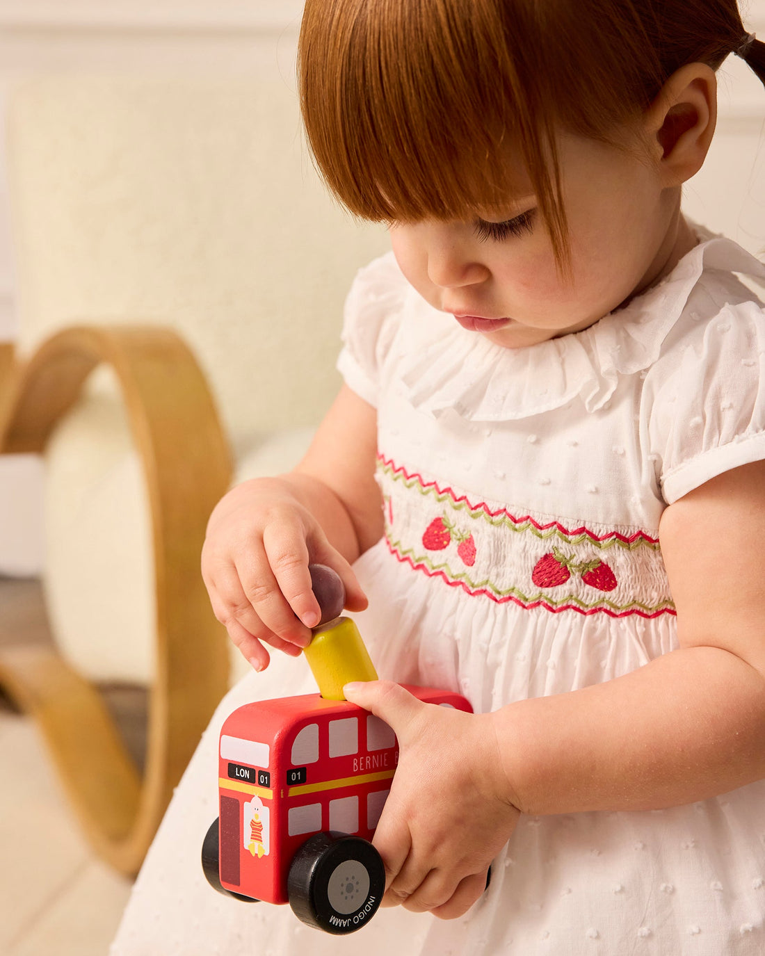 Confiture Dress Baby Strawberry Smocked Dress