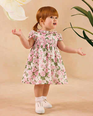 Lily Rose Dress Baby Carline Smocked Dress