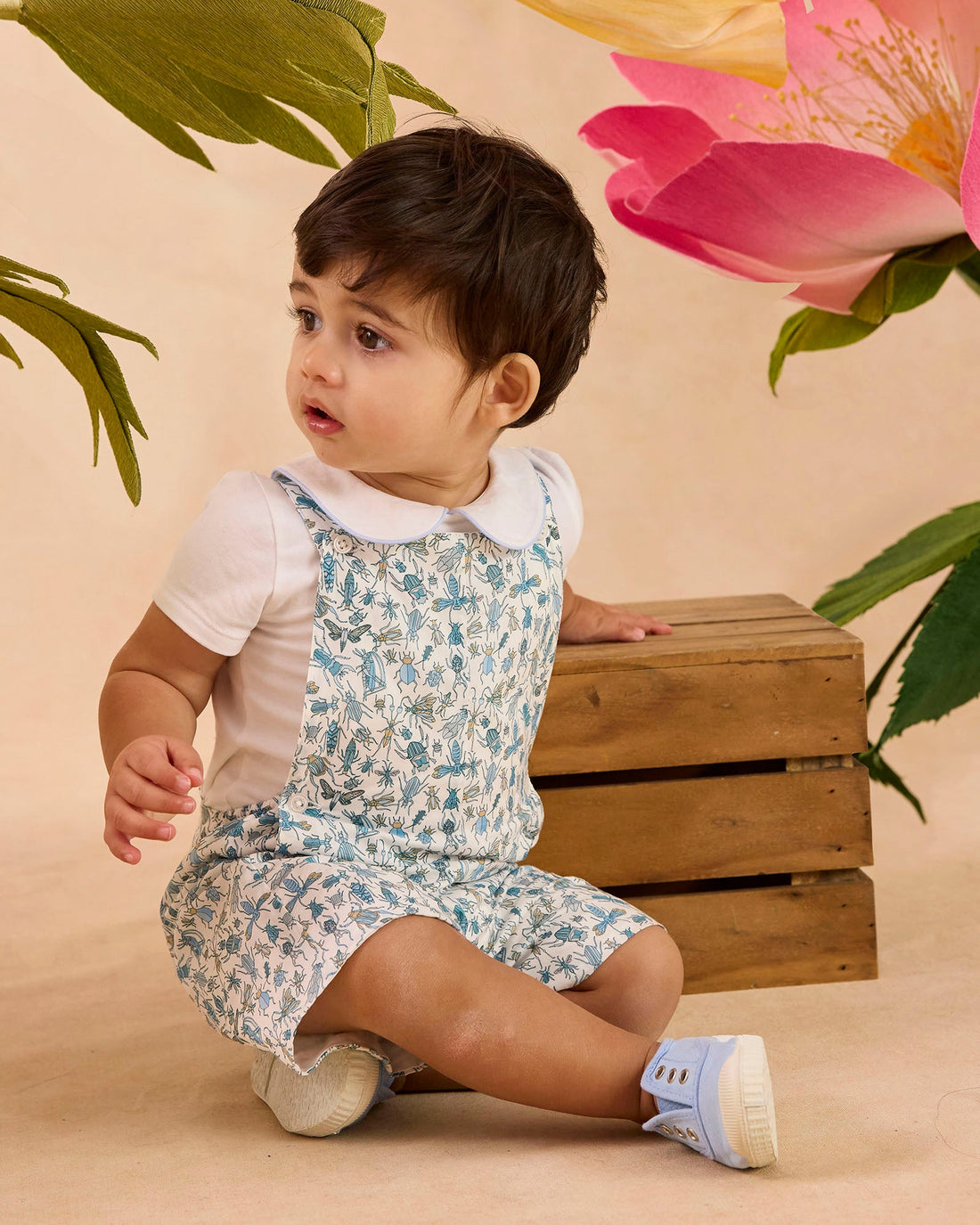 Chelsea Clothing Compnay Bib Shorts Baby Alexander Bib Shorts in Blue Bugs