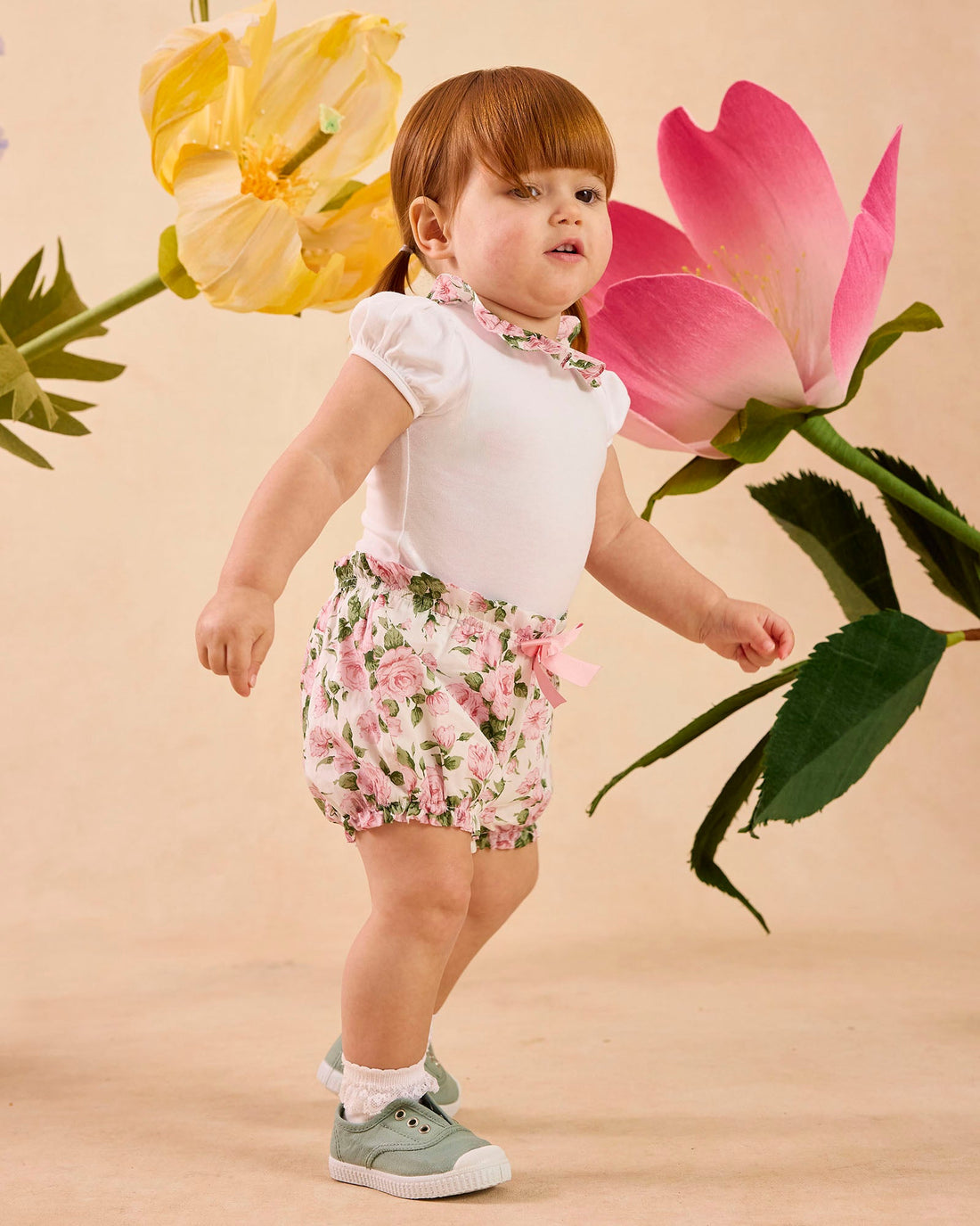 Lily Rose Body Baby Short-Sleeved Willow Body in Carline Rose