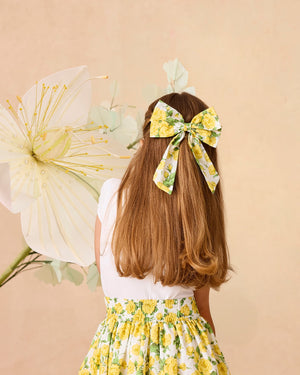 Lily Rose Clip Extra Large Bow Hair Clip in Yellow Carline