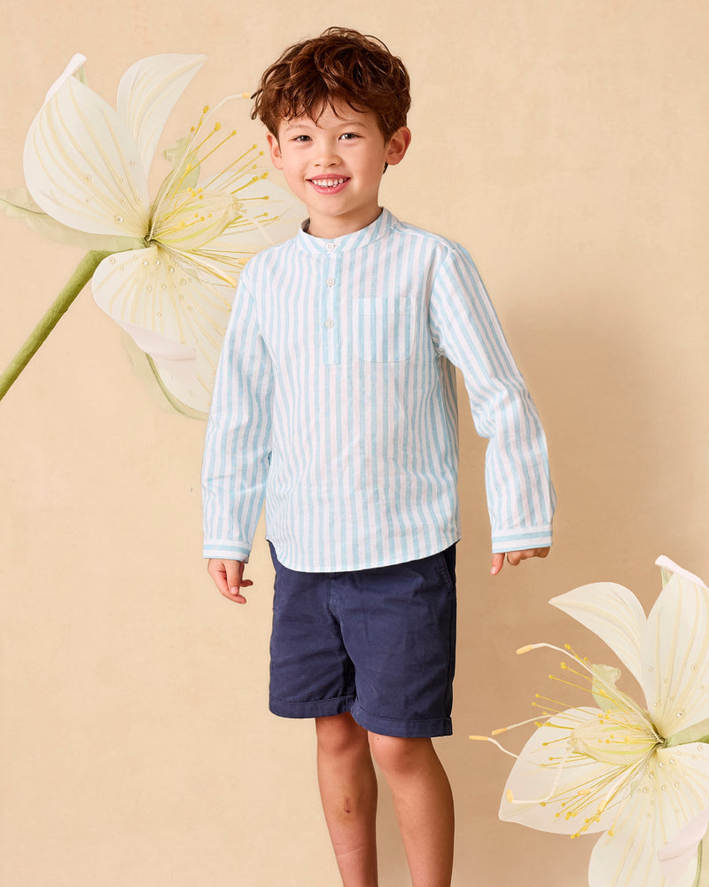 Thomas Brown Shorts Charlie Chino Shorts in Navy