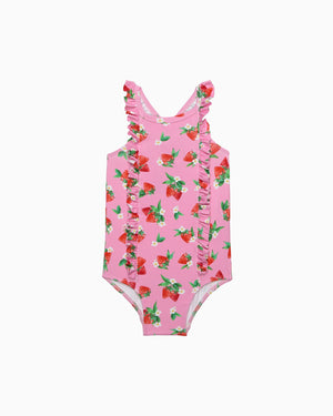 Hampton Swim Swimsuit Baby Frill Swimsuit in Strawberry