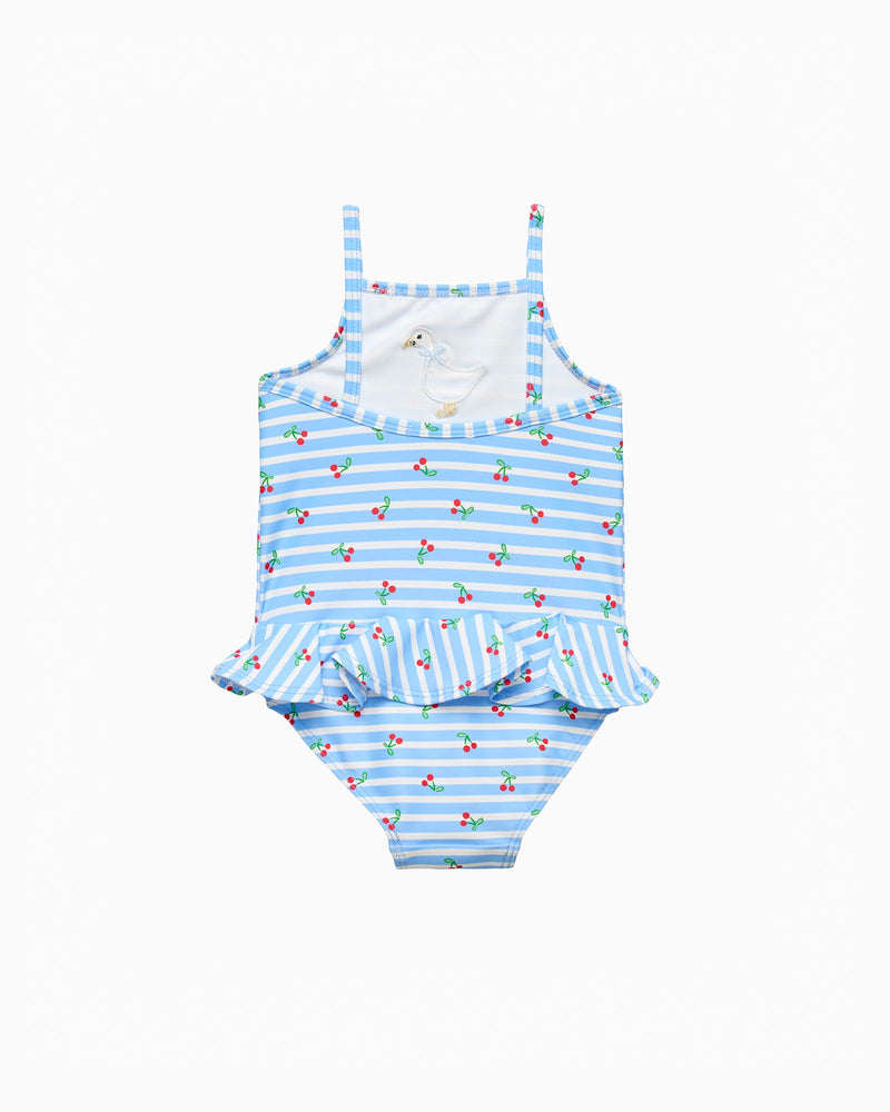 Hampton Swim Swimsuit Baby Cherry Stripe Duck Swimsuit in Blue
