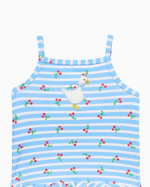 Hampton Swim Swimsuit Baby Cherry Stripe Duck Swimsuit in Blue