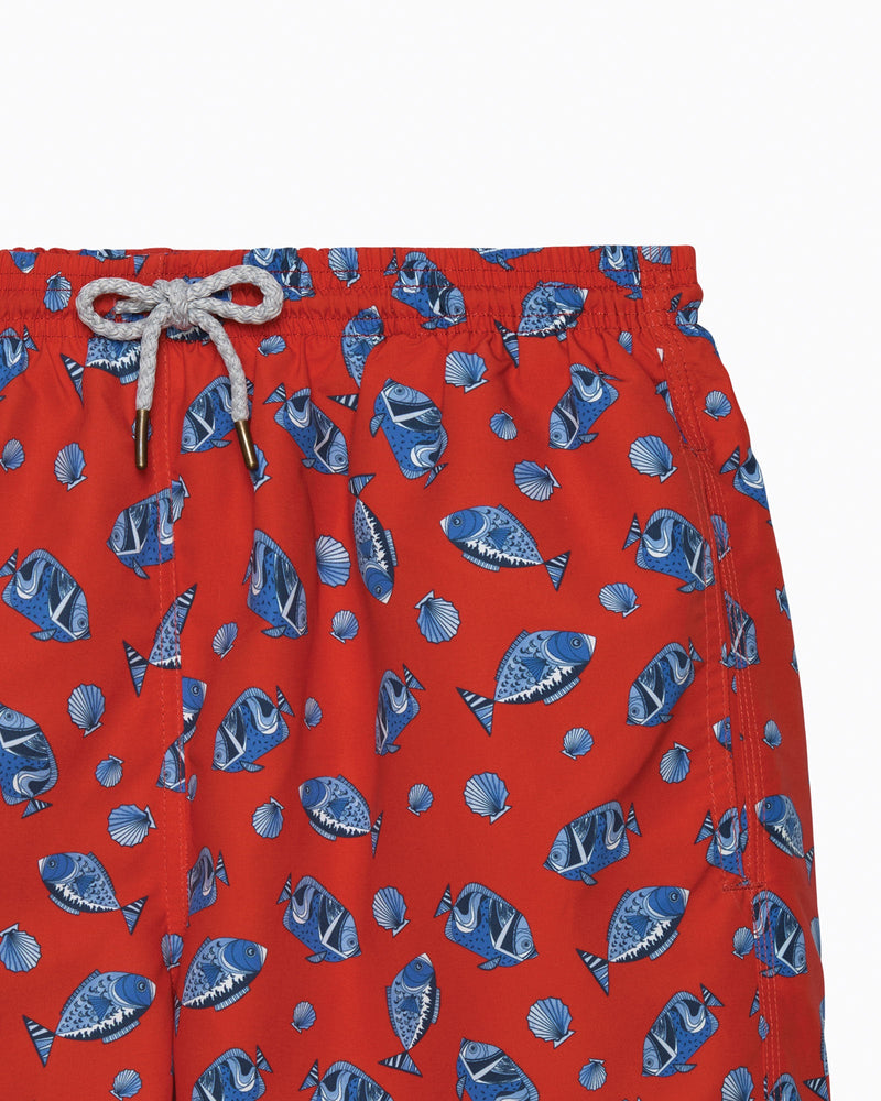 Hampton Swim Swimshorts Men's Swimshorts in Red Fish