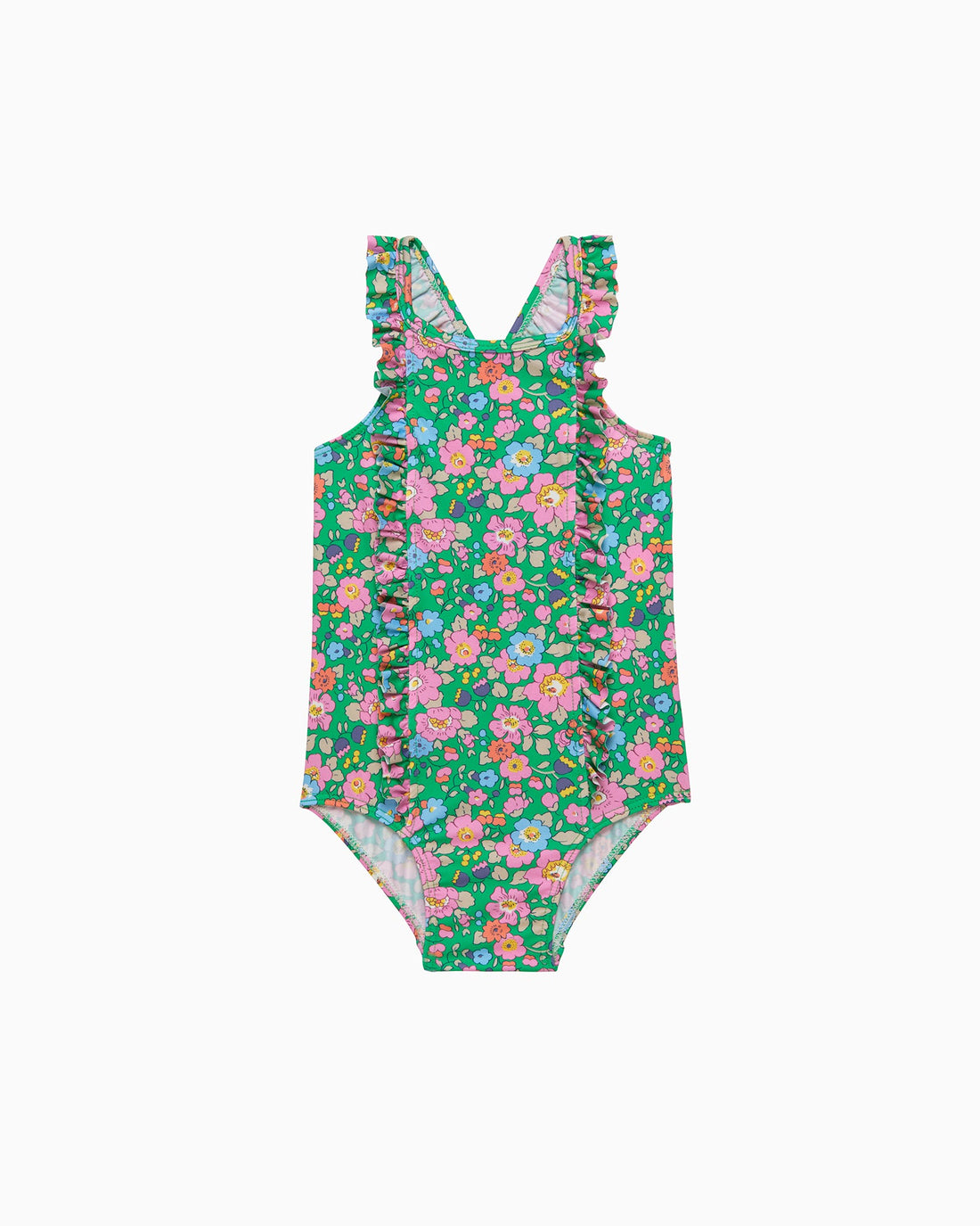 Hamptons Swim Swimsuit Baby Frill Swimsuit in Green Betsy