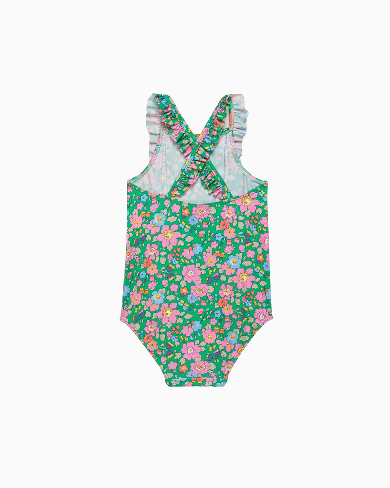 Hamptons Swim Swimsuit Baby Frill Swimsuit in Green Betsy