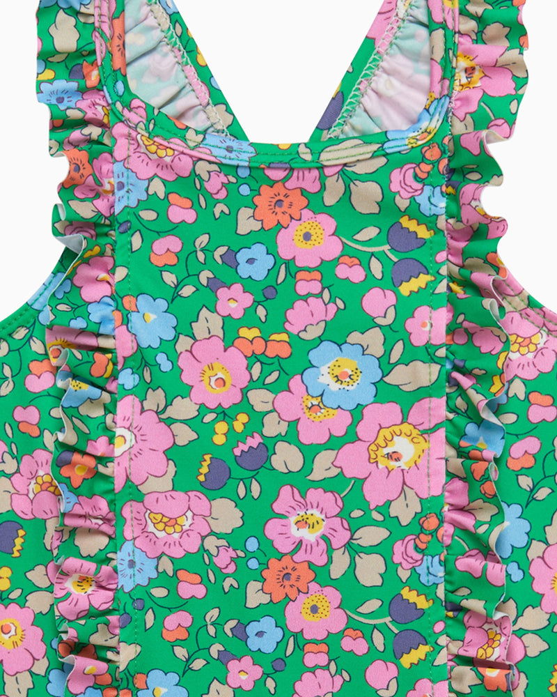 Hamptons Swim Swimsuit Baby Frill Swimsuit in Green Betsy