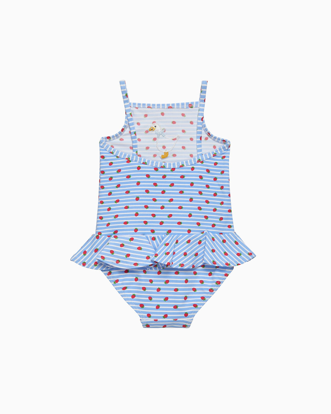 Hampton Swim Swimsuit Baby Duck Swimsuit in Blue Strawberry Stripe