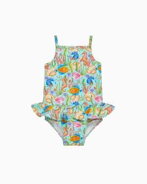 Hamptons Swim Swimsuit Baby Peplum Swimsuit in Tropical