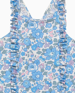 Trotters Swim Swimsuit Baby Frill Swimsuit in Blue Betsy