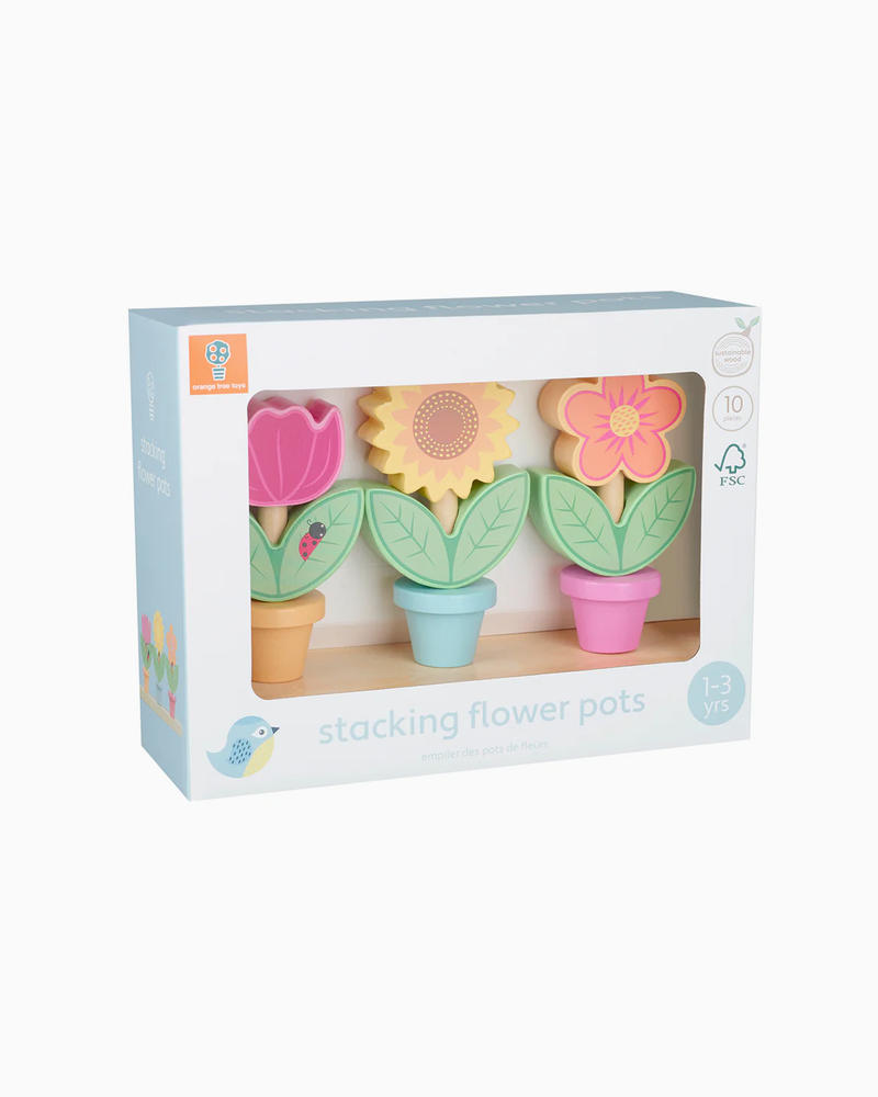Orange Tree Toys Toy Stacking Flower Pots