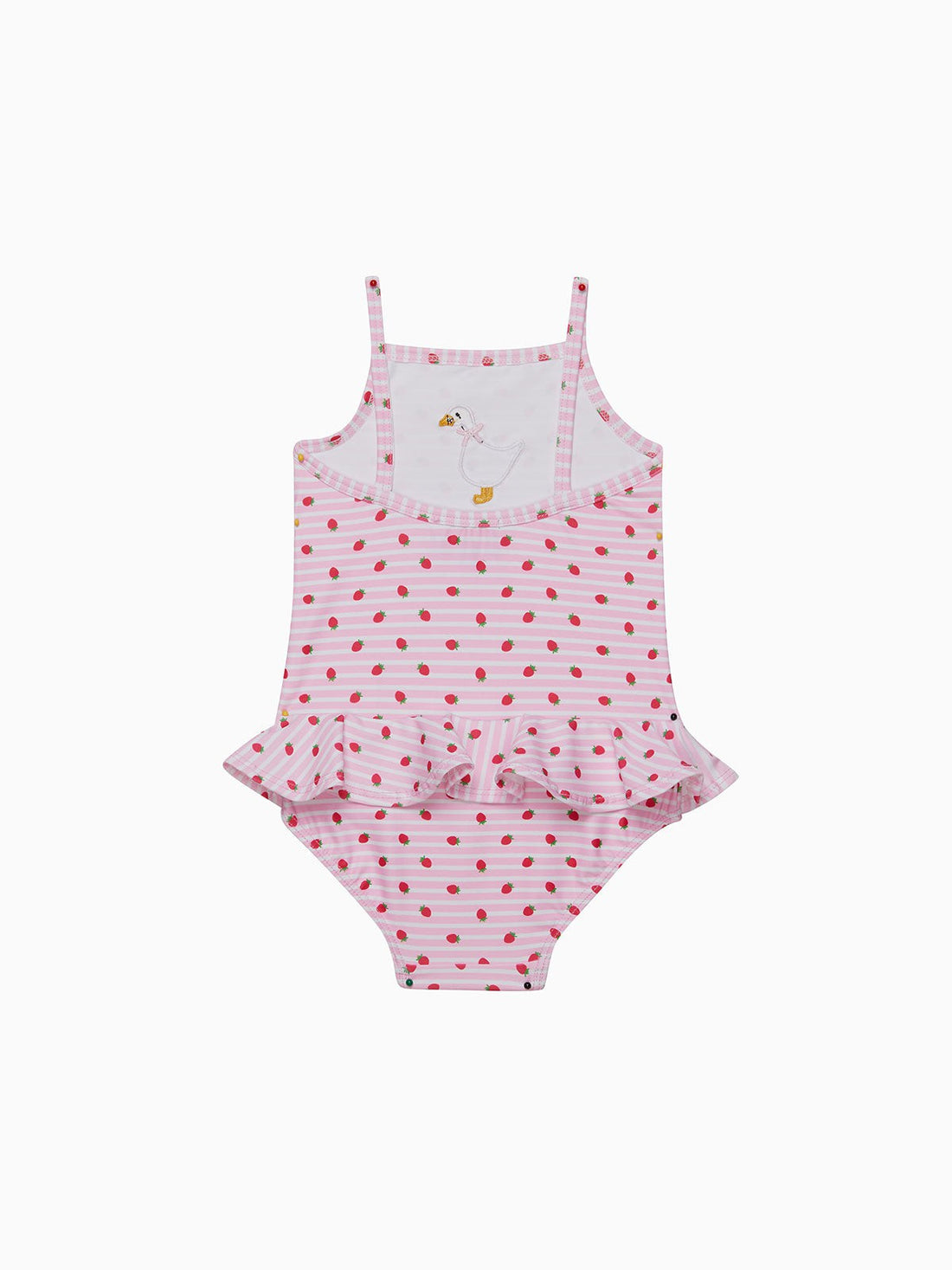 Hampton Swim Swimsuit Baby Duck Swimsuit in Pink Strawberry Stripe