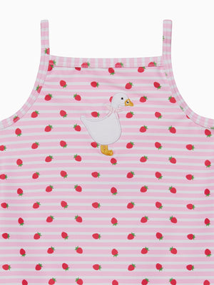 Hampton Swim Swimsuit Baby Duck Swimsuit in Pink Strawberry Stripe