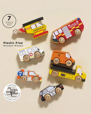 Le Toy Van Toy Le Toy Van Shop Emergency Vehicles Set