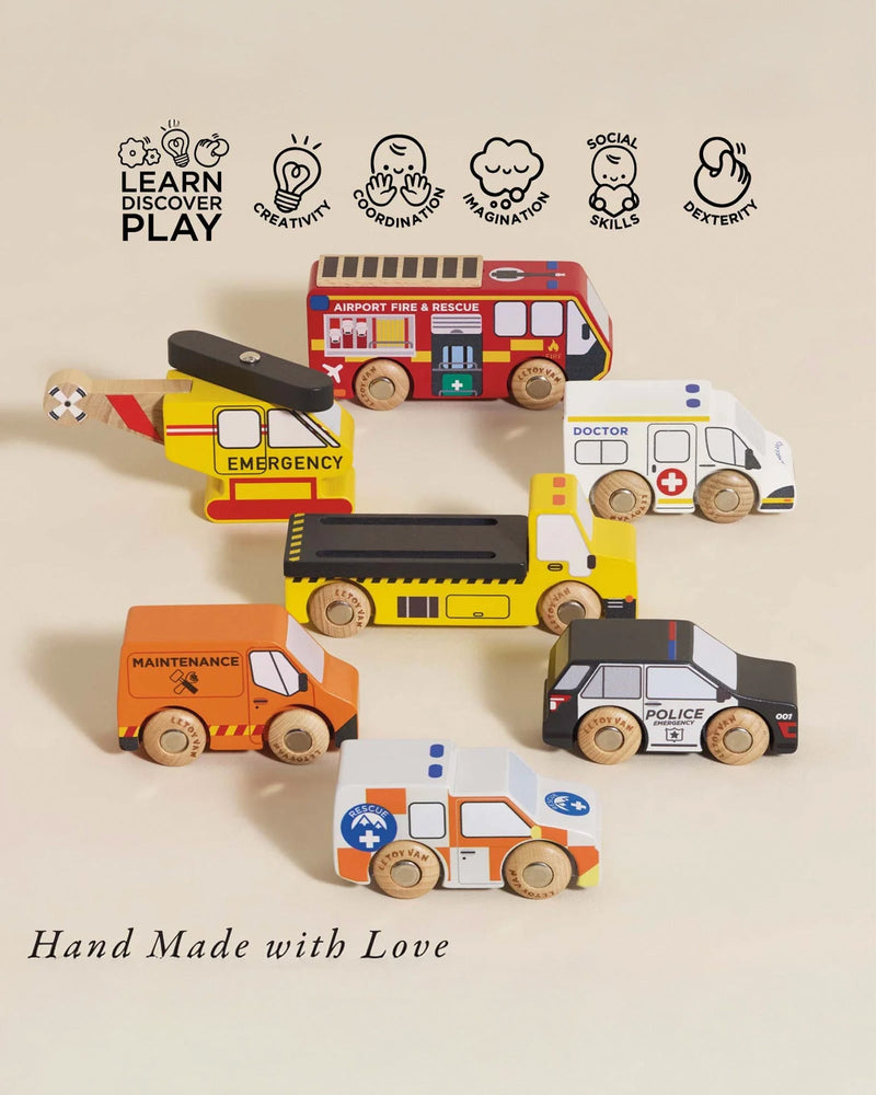Le Toy Van Toy Le Toy Van Shop Emergency Vehicles Set