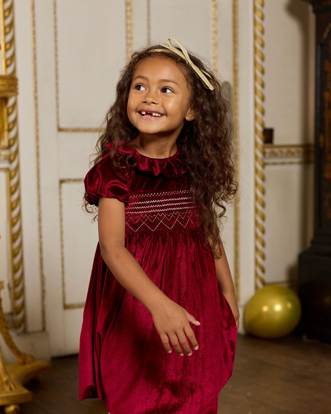 Lily Rose Gold Dress Zara Smocked Dress