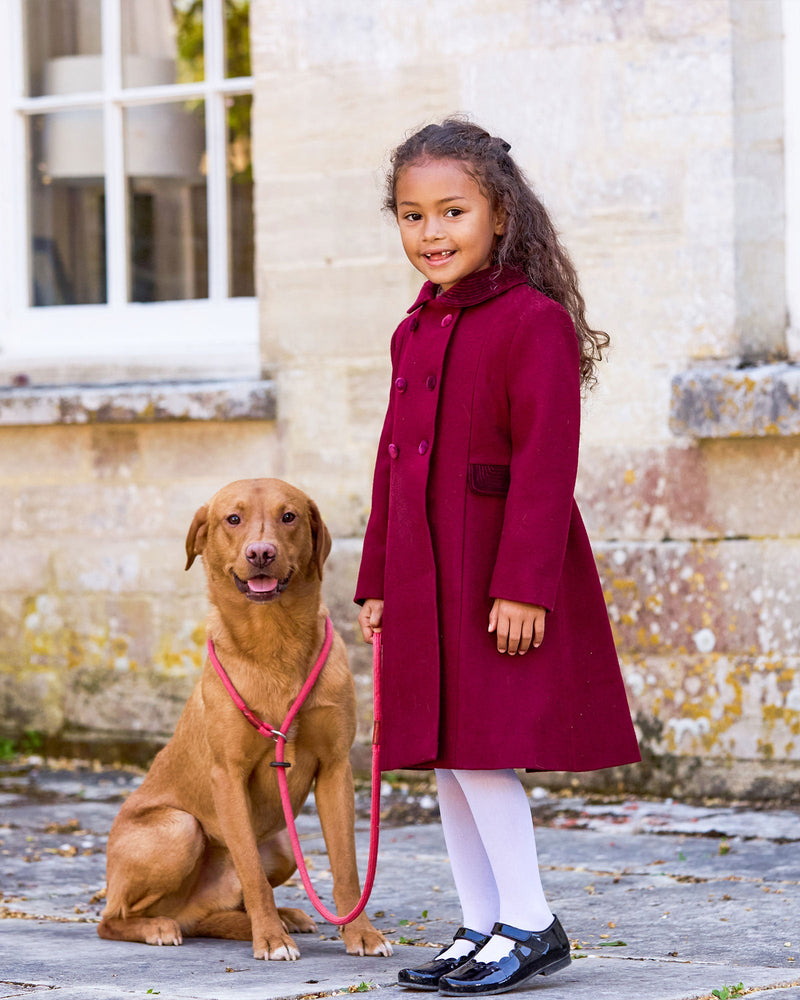Trotters Heritage Coat Classic Coat in Burgundy