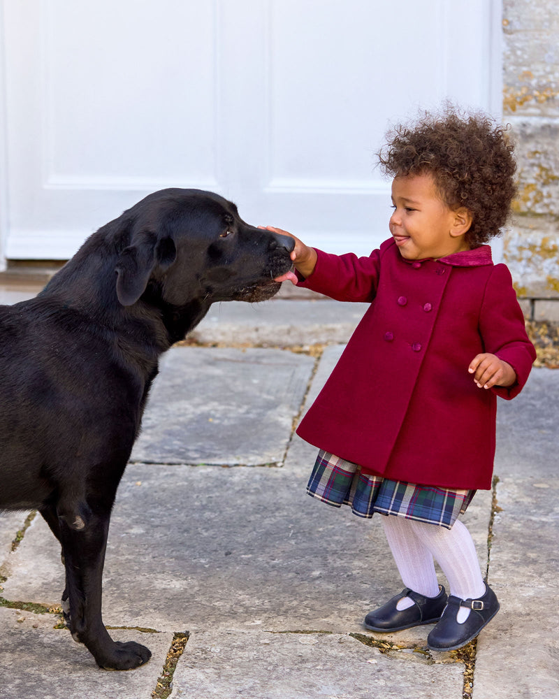 Trotters Heritage Coat Baby Classic Coat in Burgundy