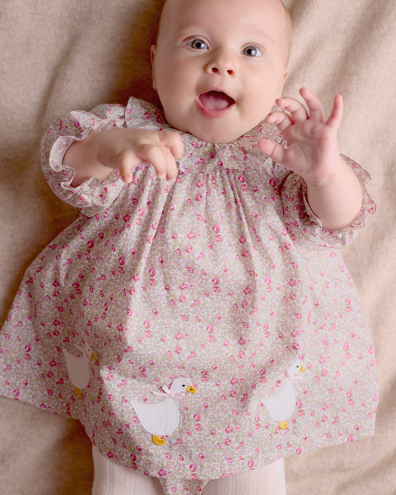 Lapinou Dress Baby Eloise Floral Duck Dress