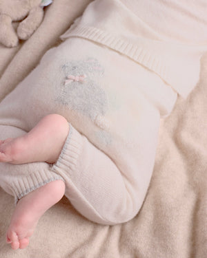 Lapinou Dungarees Baby Bunny Leggings in Off White