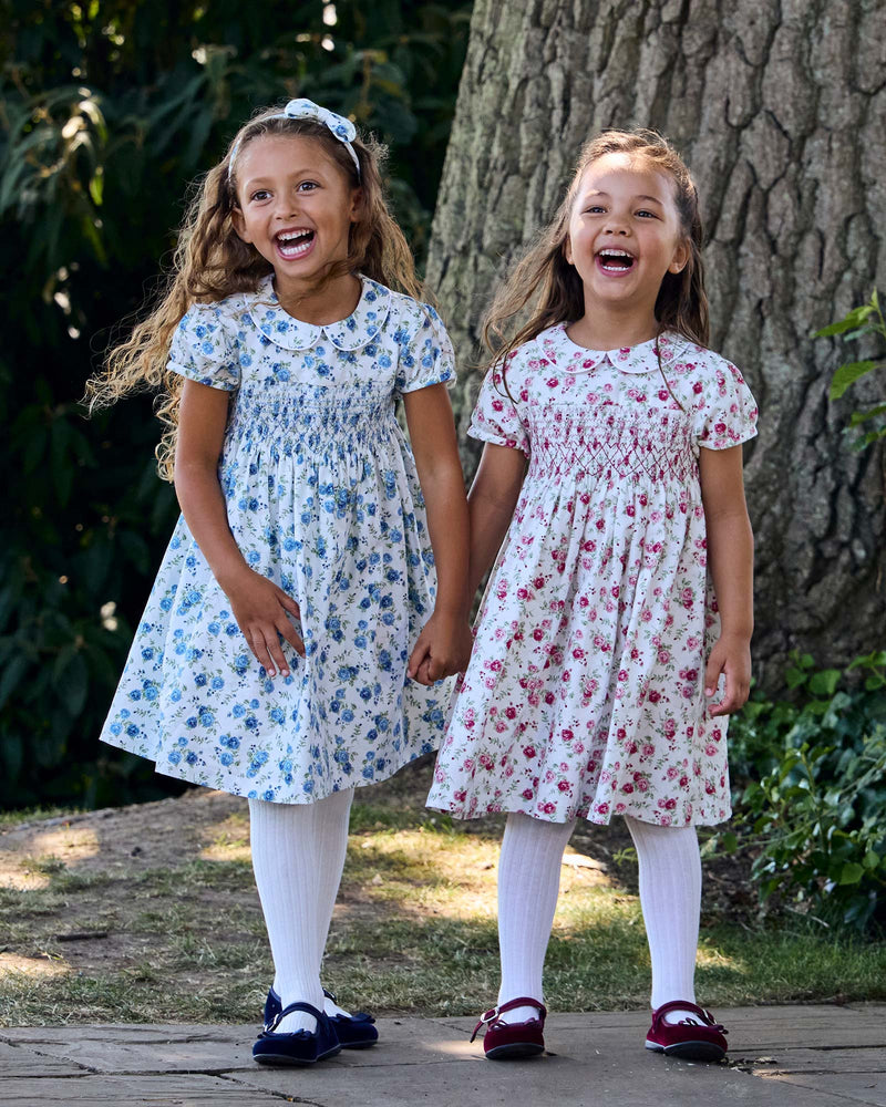 Confiture Dress Arabella Rose Floral Smocked Dress in Pink