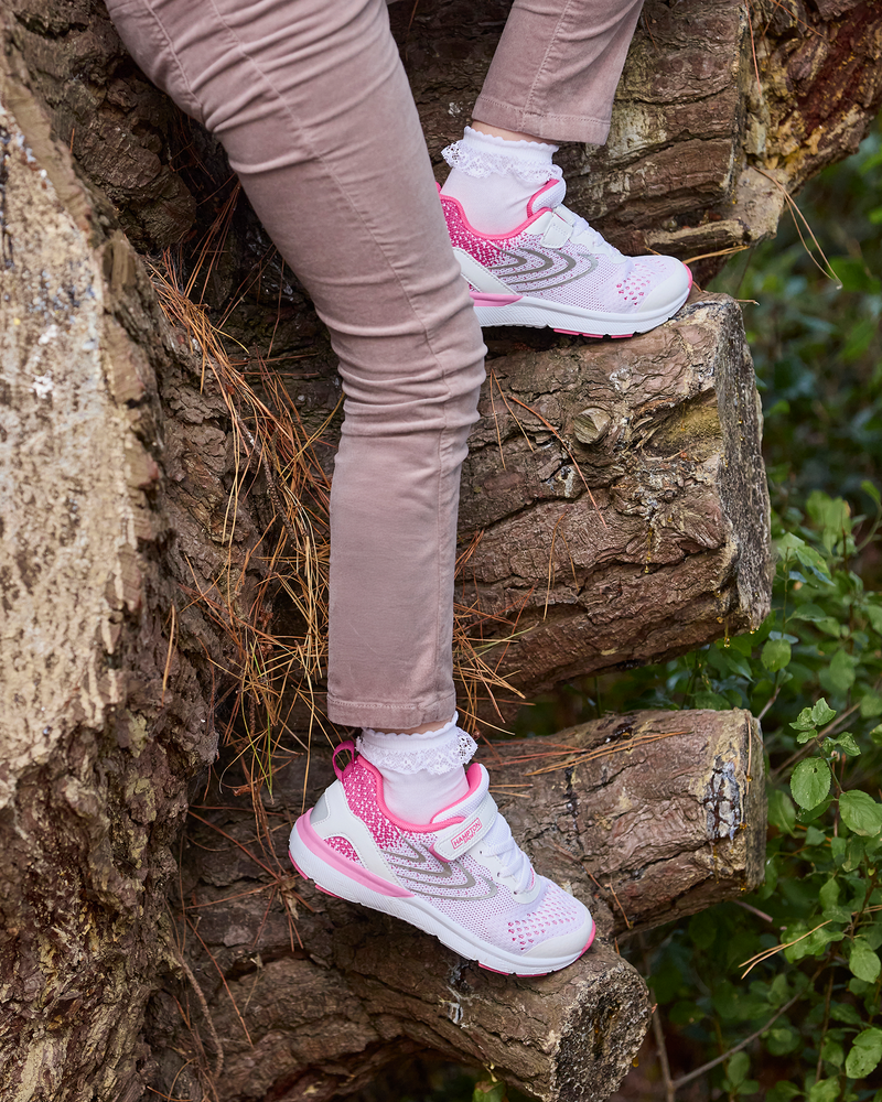 Hampton Sport Trainers Hampton Sport Bolt Trainers in White/Pink