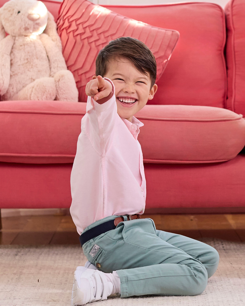 Chelsea Clothing Company Shirt Thomas Shirt in Pale Pink Chambray