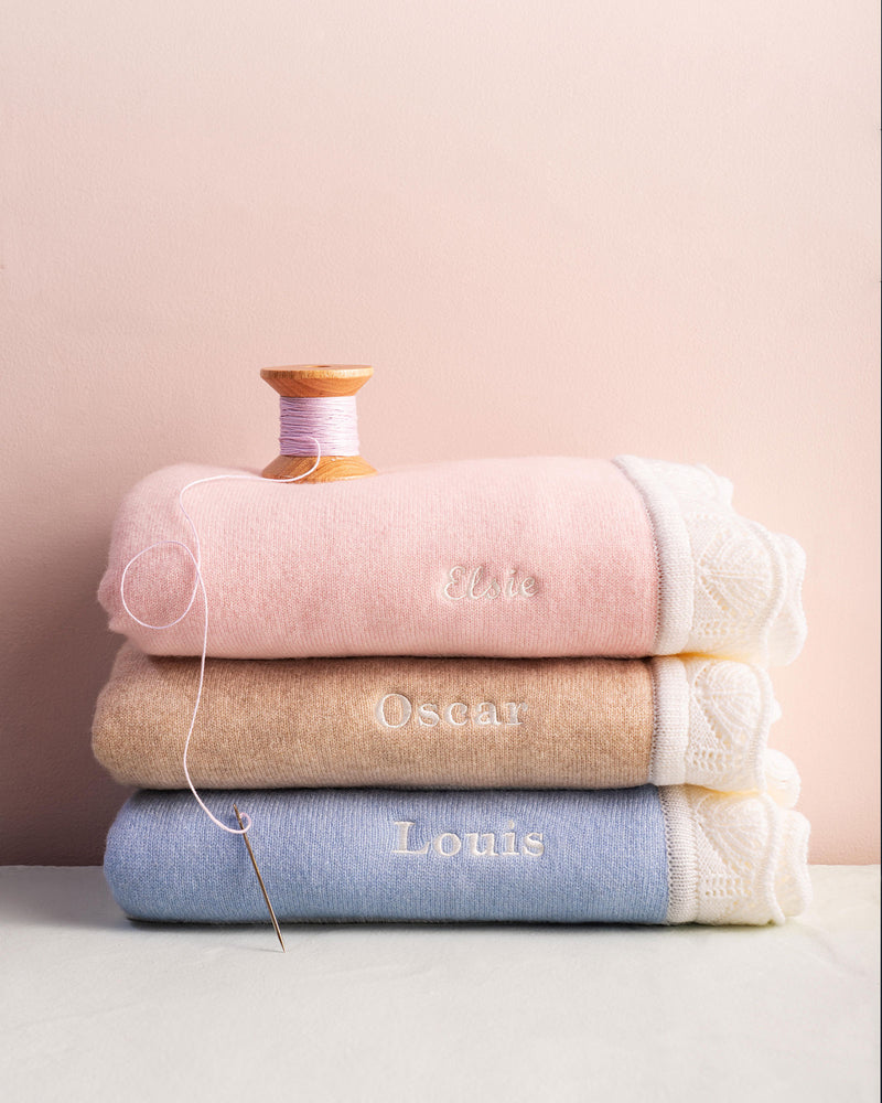Lapinou Blanket Cashmere Blanket in Pink