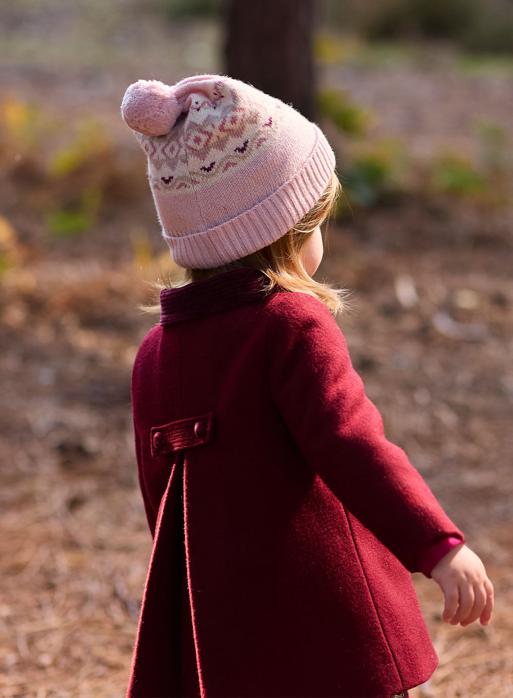Chelsea Clothing Company Hat Baby Frankie Beanie in Pale Pink Fair Isle