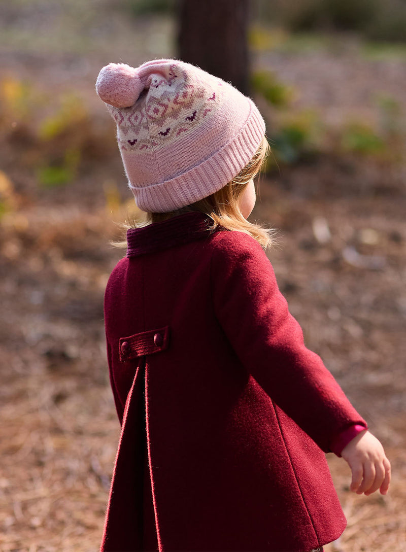 Chelsea Clothing Company Hat Baby Frankie Beanie in Pale Pink Fair Isle