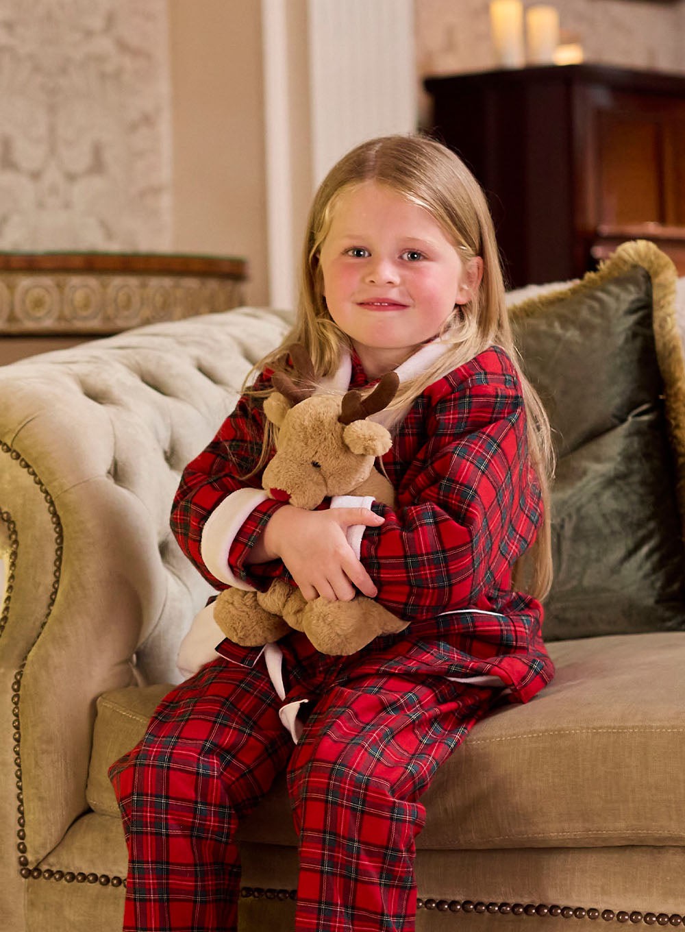 Original Pyjama Company Bathrobe Cosy Tartan Bathrobe