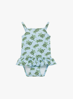 Hampton Swim Swimsuit Baby Peplum Swimsuit in Turtle