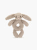Baby Jellycat Toy Jellycat Bashful Bunny Ring Rattle in Beige