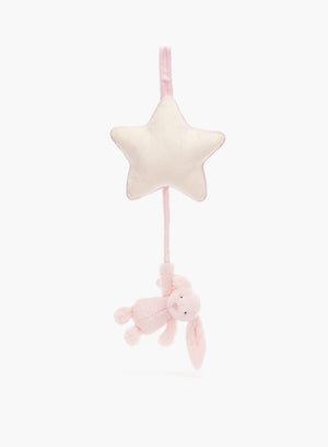 Baby Jellycat Toy Jellycat Bashful Bunny Star Musical Pull in Pink
