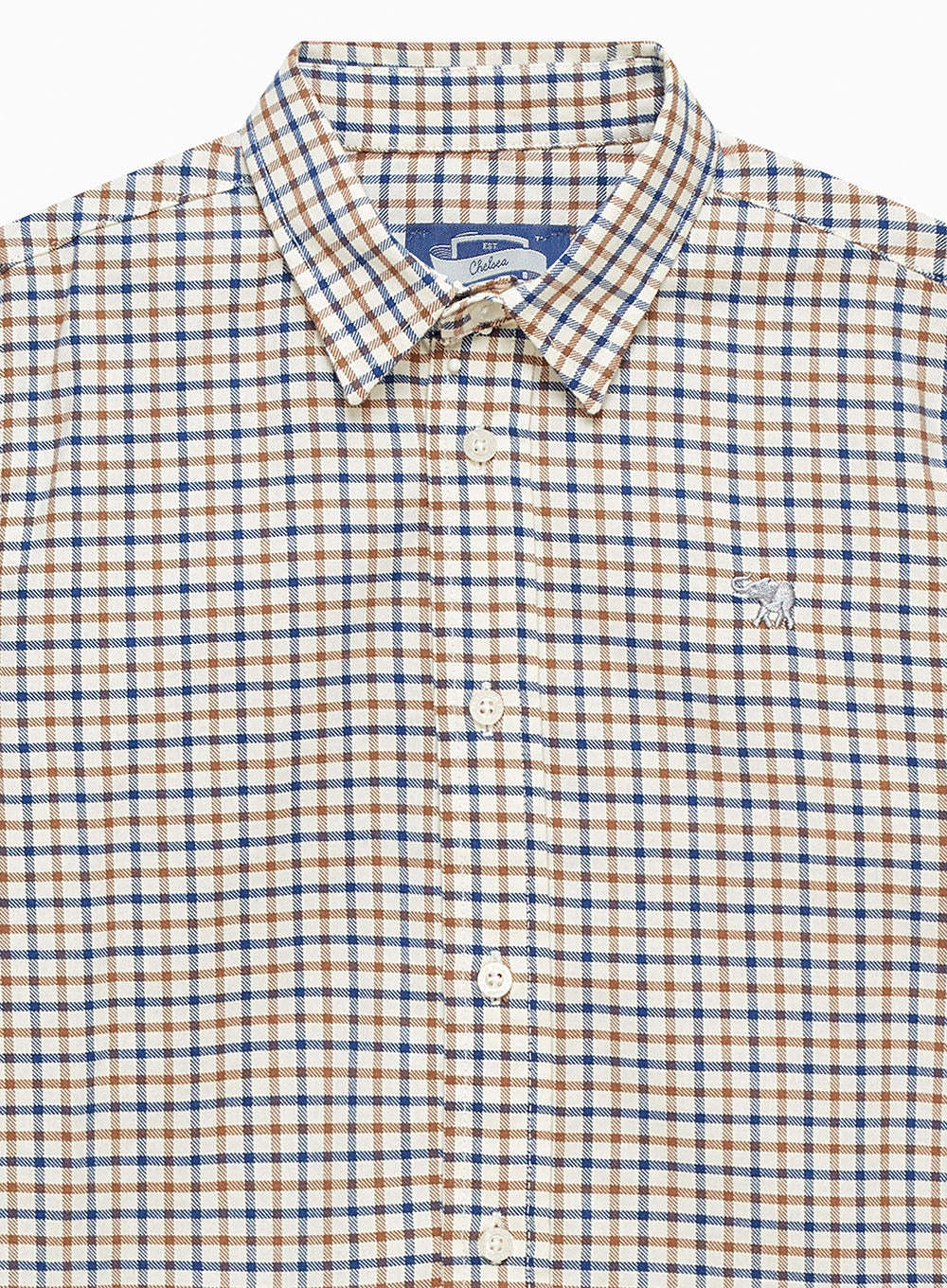 Chelsea Clothing Company Shirt Oliver Shirt in Camel Check