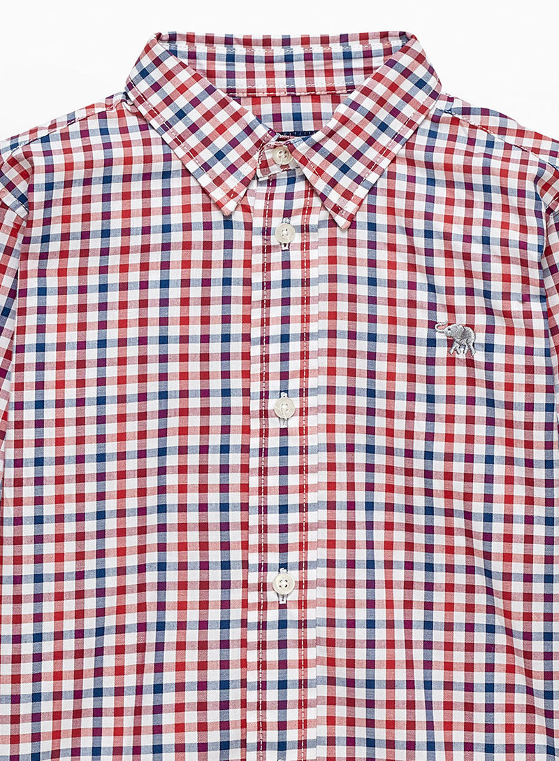 Chelsea Clothing Company Shirt Oliver Shirt in Red/Blue Gingham
