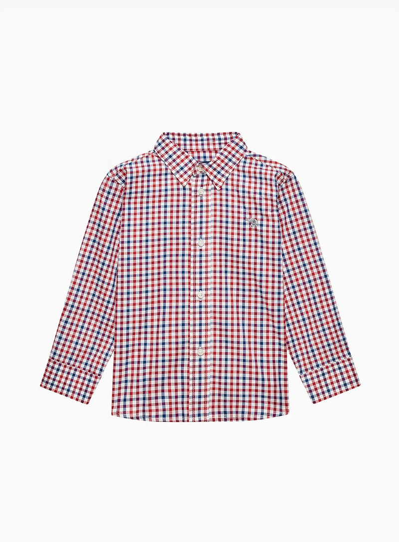 Chelsea Clothing Company Shirt Oliver Shirt in Red/Blue Gingham