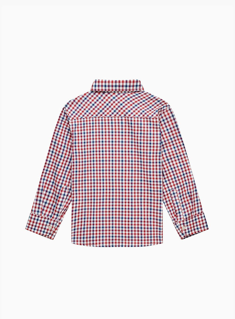Chelsea Clothing Company Shirt Oliver Shirt in Red/Blue Gingham