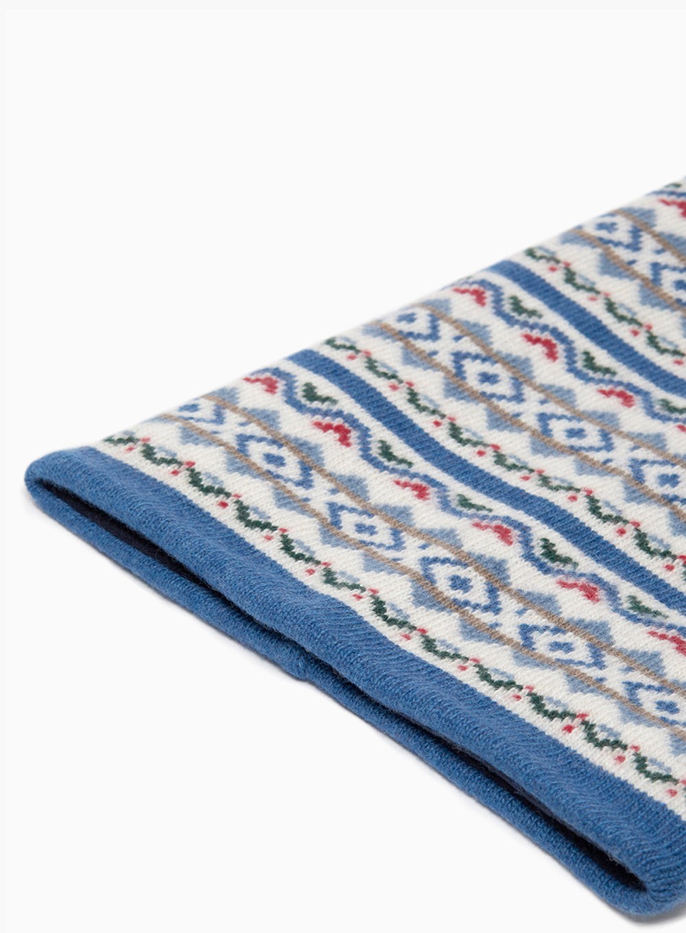 Chelsea Clothing Company Snoody Frankie Snoody in Denim Blue Fair Isle