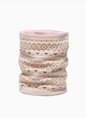 Chelsea Clothing Company Snoody Frankie Snoody in Pale Pink Fair Isle
