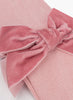 Chelsea Clothing Company Tights Velvet Bow Tights in Pink