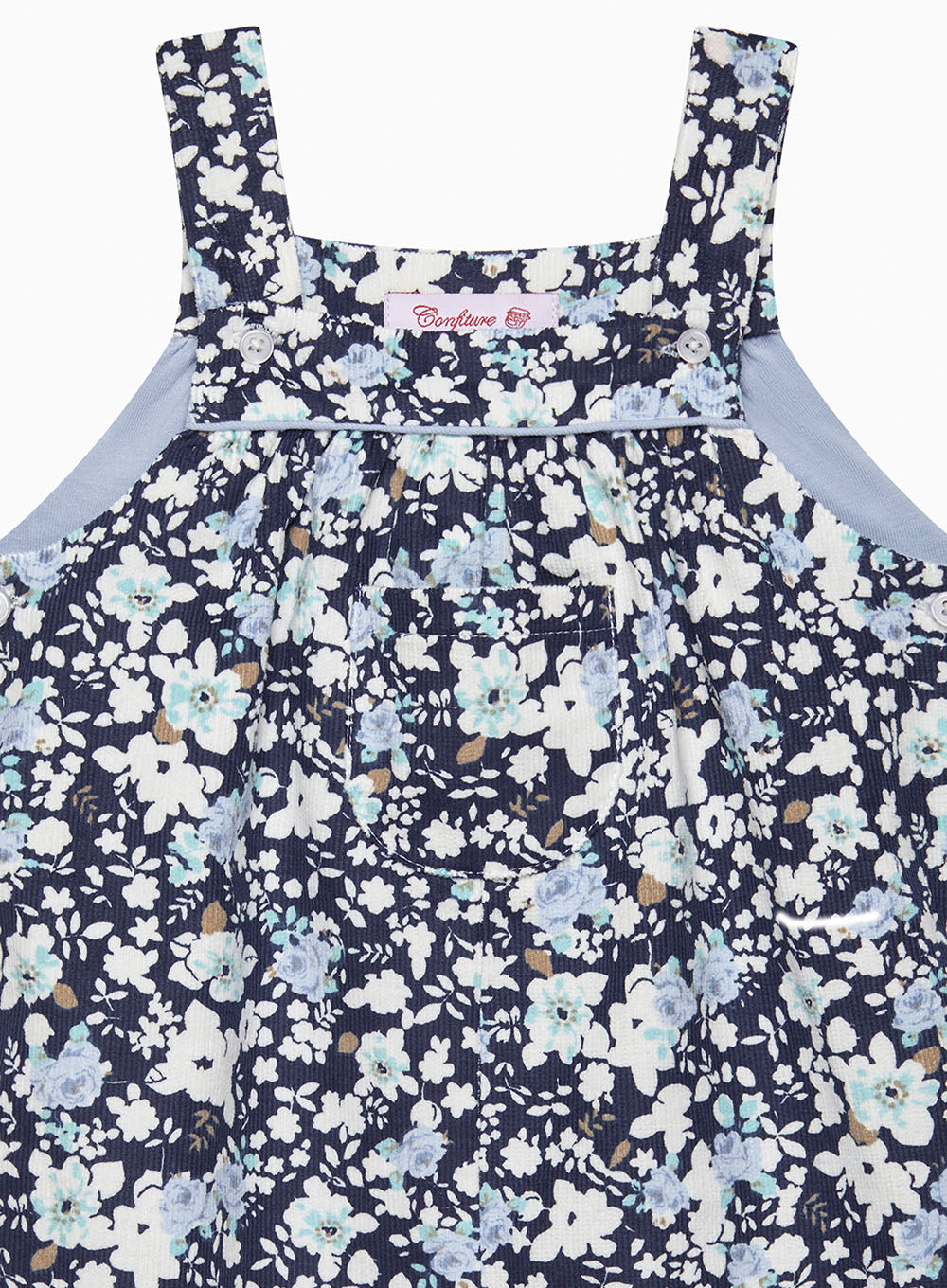 Confiture Bib Shorts Baby Annie Floral Cord Dungarees