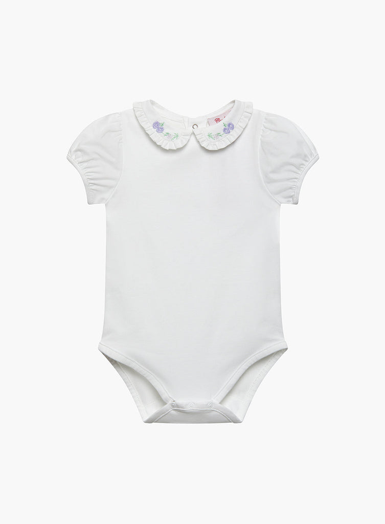 Confiture Body Baby Short-Sleeved Floral Embroidered Body