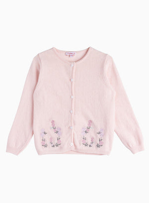Confiture Cardigan Emily Embroidered Cardigan in Pink Pale