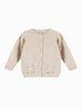 Confiture Cardigan Little Emily Embroidered Cardigan in Oatmeal