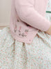 Confiture Cardigan Little Emily Embroidered Cardigan in Pale Pink