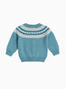 Confiture Cardigan Little Natasha Fair Isle Cardigan in Teal